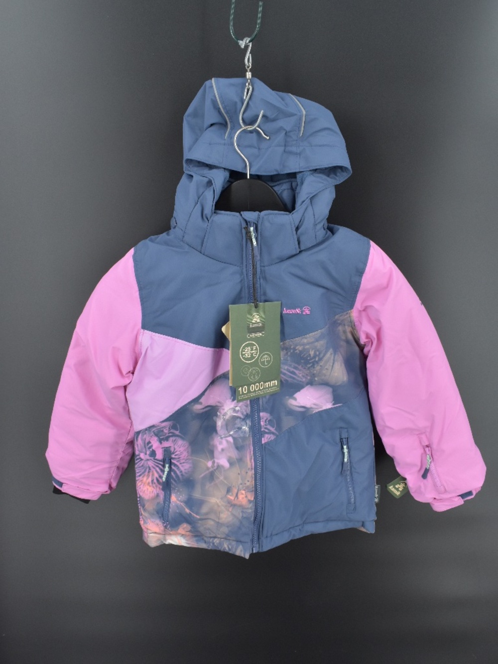 NWT Kamik Girls Flora Bloom Insulated Ski Jacket Indigo Pink Winter Coat 6